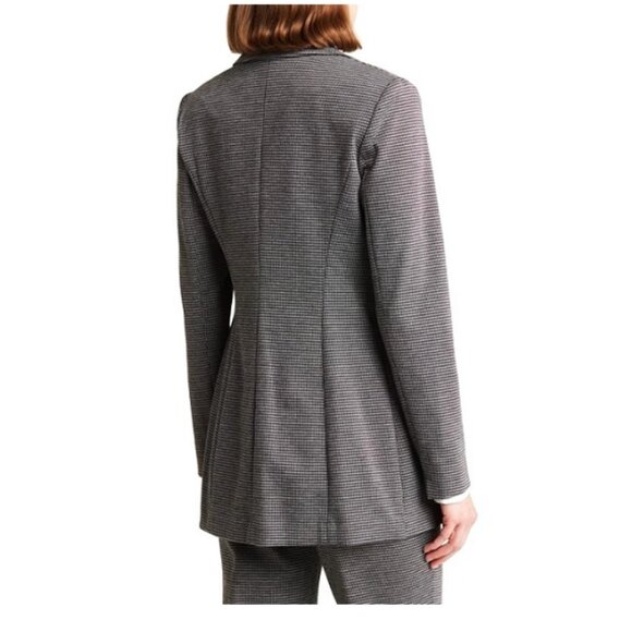 Calvin Klein Women's Houndstooth Peak Lapel Blazer Plus Size 14W Gray $179 nwt - Picture 5 of 15